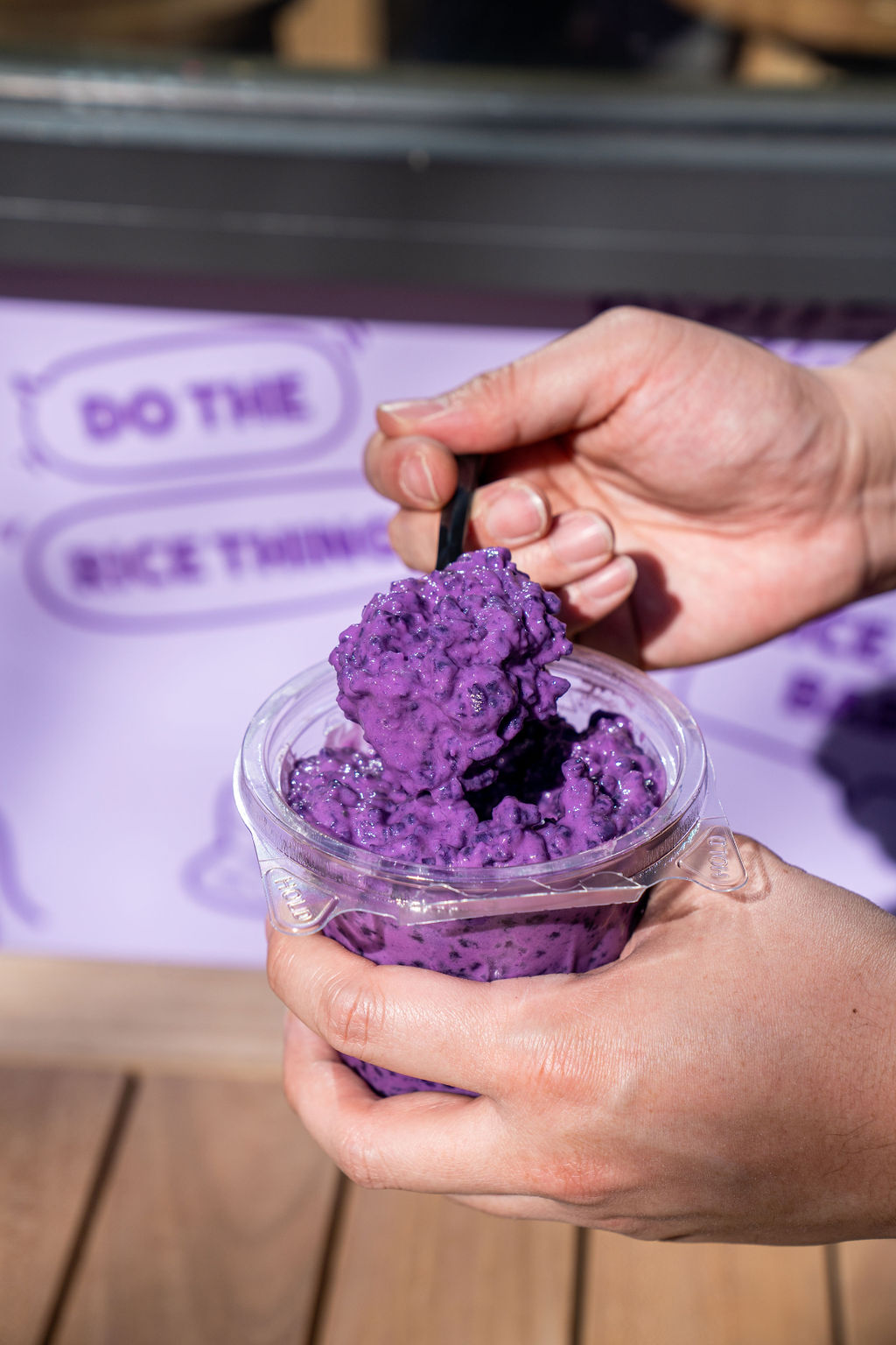 Real Rice Culture Ube Rice Pudding dessert