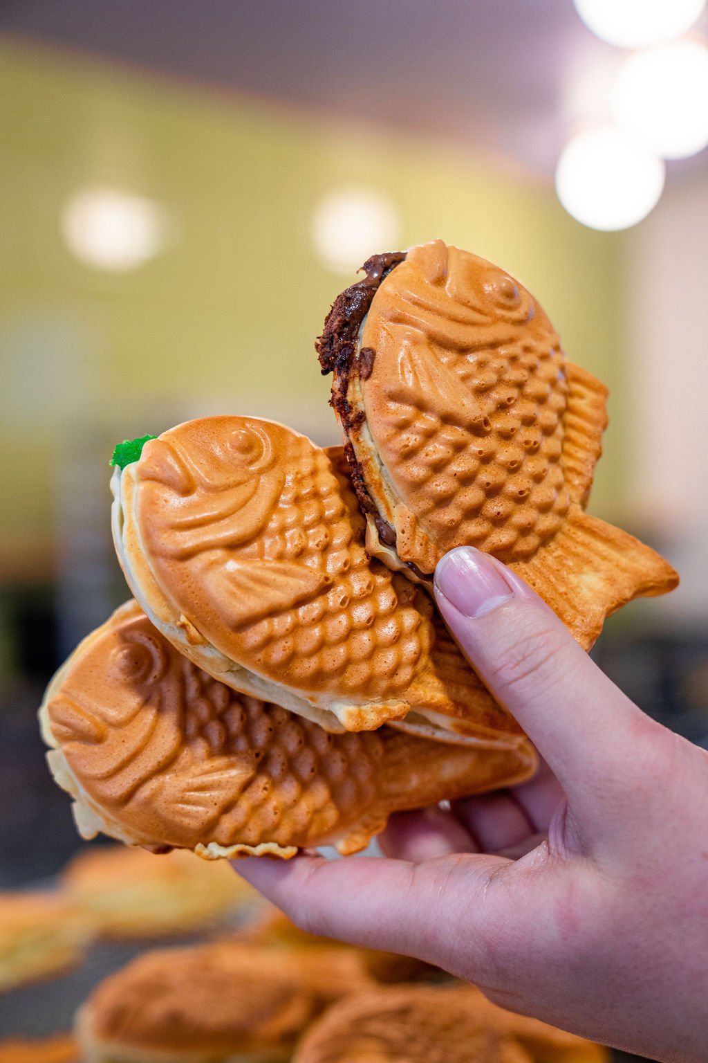 Real Rice Culture taiyaki showing its filling